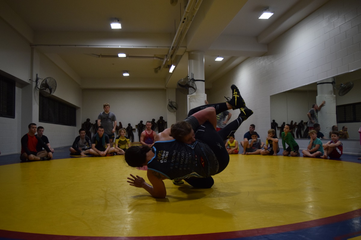 Wrestling Queensland Inc | Olympic Champion Erica Wiebe at Lang Park PCYC